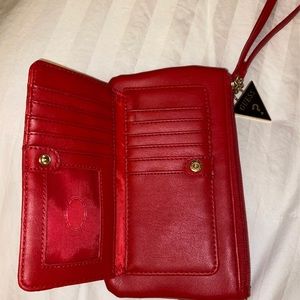 Guess red wallet